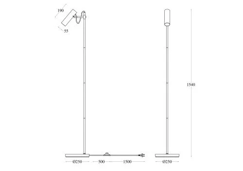 Торшер Maytoni Technical Bansky MOD129FL-01W  фото 4