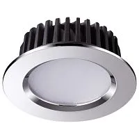 Ввстраиваемый светодиодный светильник SONEX Drum 357601 алюминий хром 