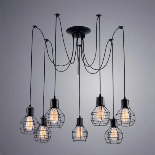 Подвесная люстра Arte Lamp A1109SP-7BK  фото 2