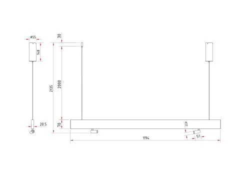 Подвесной светильник Technical P068PL-L27W4K  фото 6
