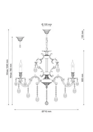 Подвесная люстра Lucia Tucci Barletta 1730.8 Coffe Gold  фото 3
