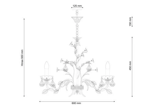 Подвесная люстра Lucia Tucci Fiori Di Rose 1770.6  фото 3