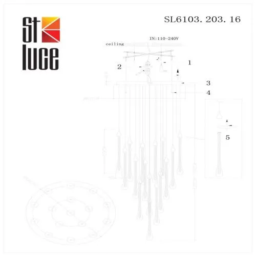 Подвесная светодиодная люстра ST Luce Faenza SL6103.203.16  фото 2
