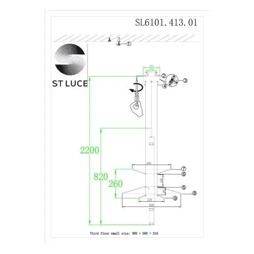 Подвесной светодиодный светильник ST Luce Isola SL6101.413.01  фото 2