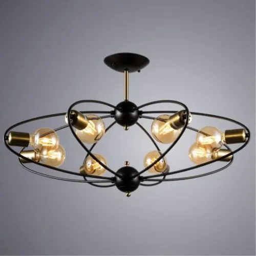 Потолочная люстра Arte Lamp Glasgow A1963PL-8BK  фото 2