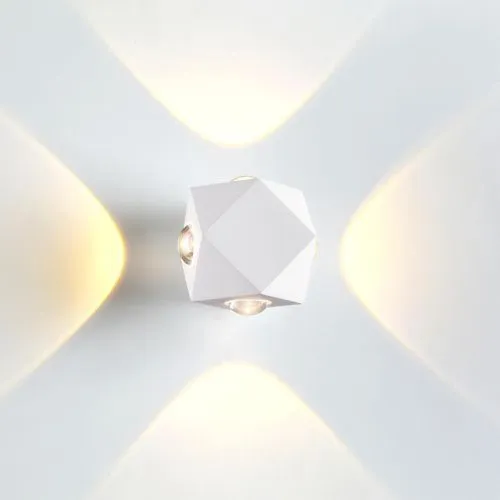 Уличный настенный светодиодный светильник Odeon Light Hightech Diamanta 4219/8WL  фото 2