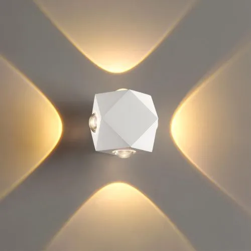 Уличный настенный светодиодный светильник Odeon Light Hightech Diamanta 4219/8WL  фото 3