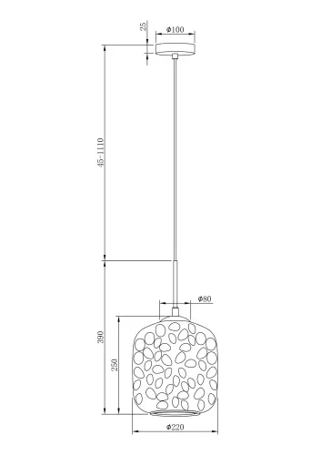 Подвесной светильник Maytoni Dolce MOD001PL-01CFL  фото 3