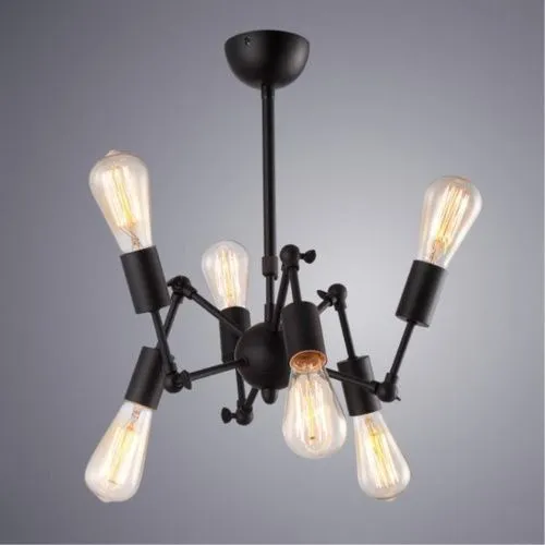 Подвесная люстра Arte Lamp A9190LM-6BK  фото 2