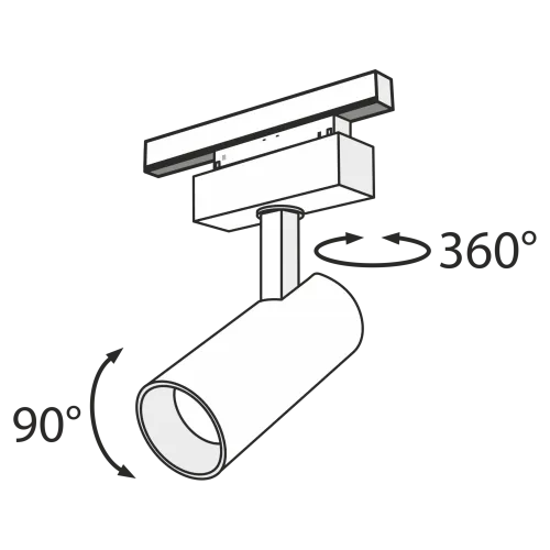 Трековый светодиодный светильник для магнитного шинопровода Maytoni Track lamps TR019-2-15W3K-B  фото 2