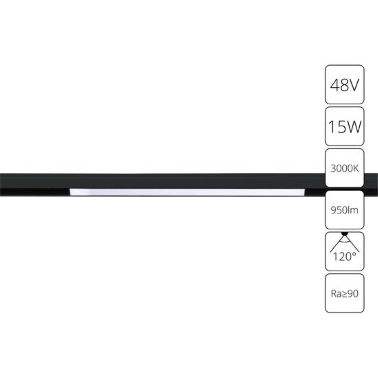 Трековый светодиодный светильник Arte Lamp Linea A4643PL-1BK 