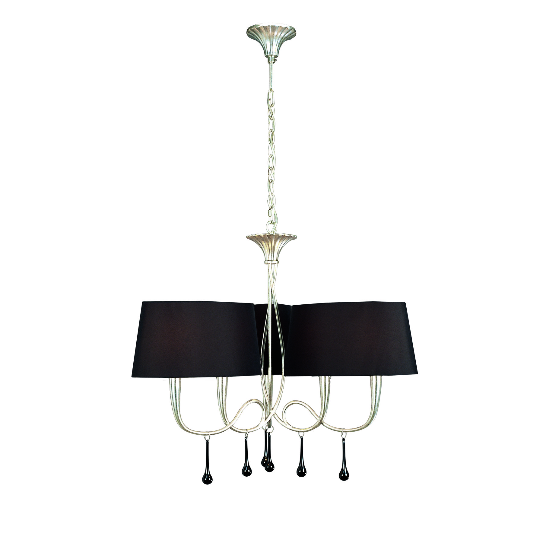 Подвесная люстра Mantra Paola Painted Silver 3530 