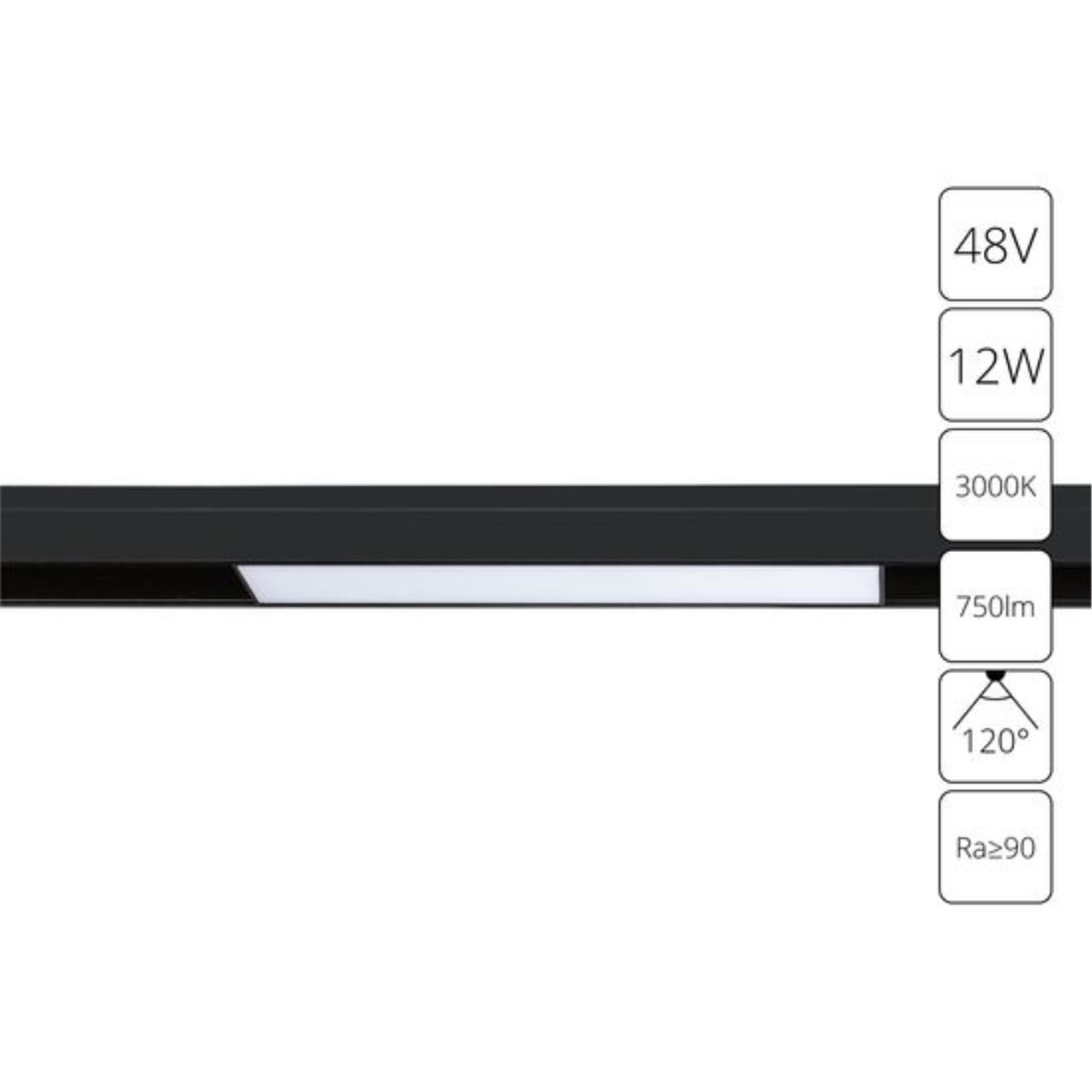 Трековый светодиодный светильник для магнитного шинопровода Arte Lamp Linea A4642PL-1BK 