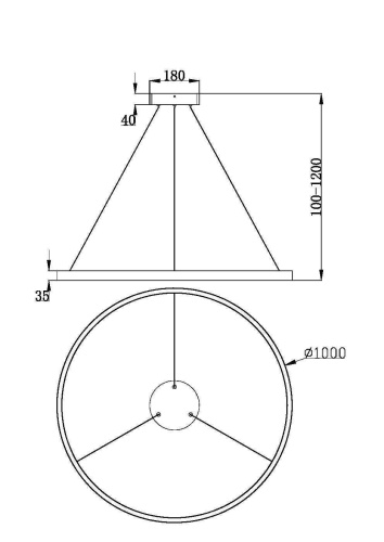 Подвесной светильник Maytoni Rim MOD058PL-L54BS3K  фото 2