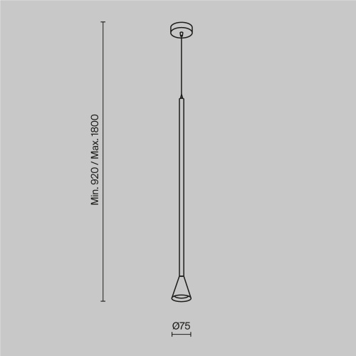 Подвесной светильник Maytoni Arrow P064PL-01W  фото 8