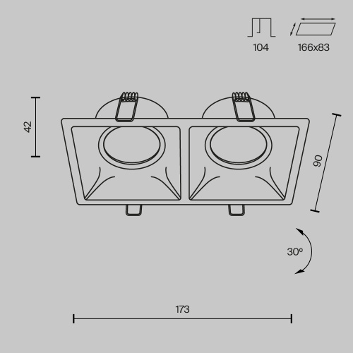 Встраиваемый светильник Maytoni Technical Dot DL029-2-02W  фото 9