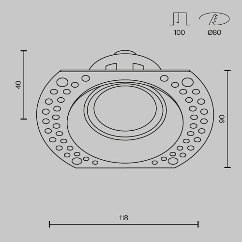 Встраиваемый светильник Technical DL042-01-RD-B  фото 6