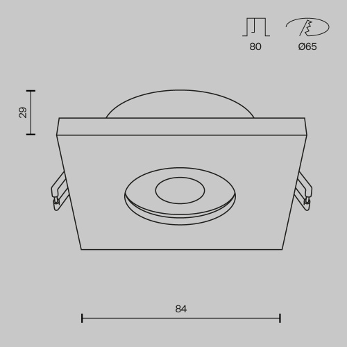 Встраиваемый светильник Maytoni Technical Stark DL083-01-GU10-SQ-B  фото 2