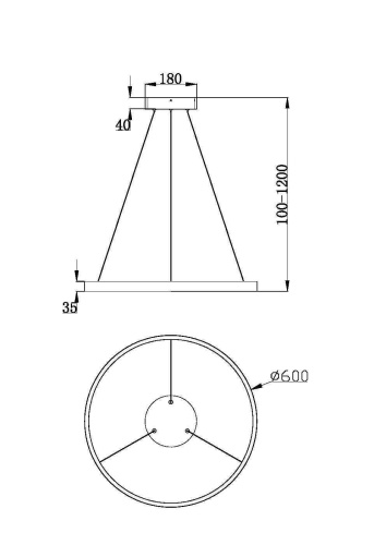 Подвесной светильник Maytoni MOD058PL-L32BK  фото 4