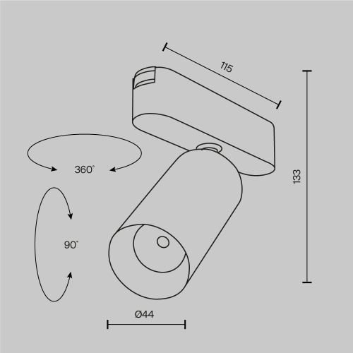 Трековый светильник Technical TR103-1-12W3K-M-W  фото 10