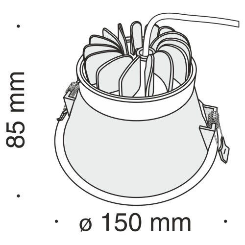 Встраиваемый светильник Technical DL039-L15W4K  фото 7