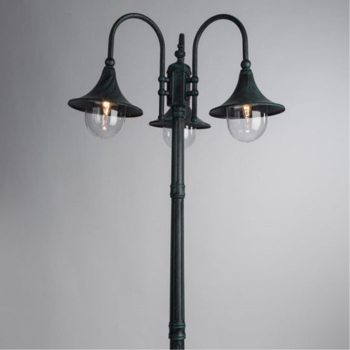 Садово-парковый светильник Arte Lamp Malaga A1086PA-3BG  фото 2
