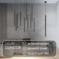 Подвесной светодиодный светильник Denkirs Glingor DK4304-BK 