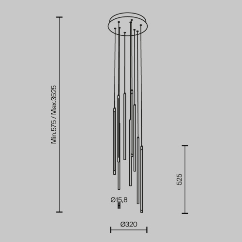 Подвесной светильник Maytoni MOD236PL-L54B3K  фото 11