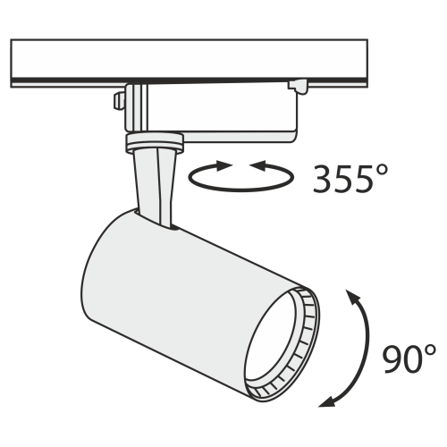 Трековый светильник Technical TR003-1-6W4K-B  фото 3