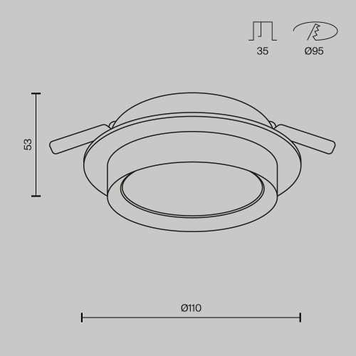 Встраиваемый светильник Maytoni Hoop DL086-GX53-RD-W  фото 2