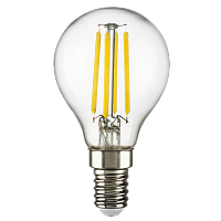 Лампа светодиодная филаментная E14 6W 2800K шар прозрачный 933802 