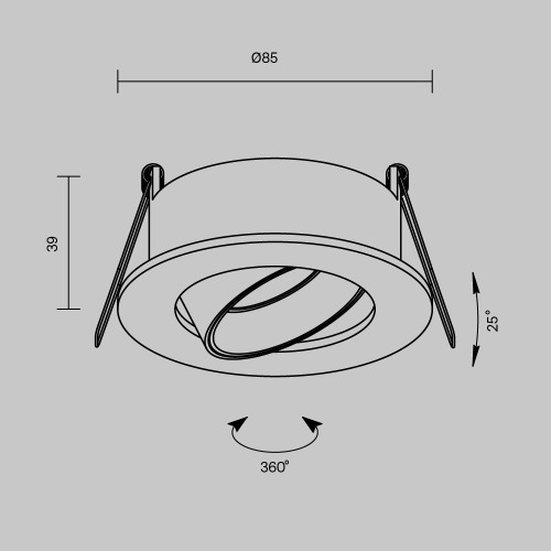 Встраиваемый светильник Technical DL061-GU10-B  фото 7