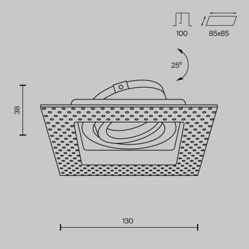 Встраиваемый светильник Maytoni Technical Atom DL003-01-W  фото 9