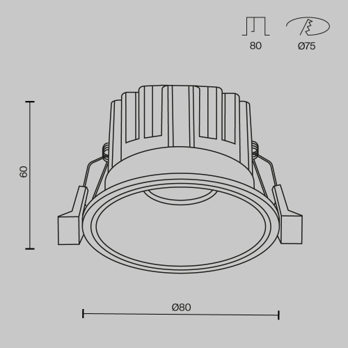 Встраиваемый светильник Technical DL058-12W3K-W  фото 8