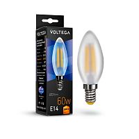 Лампа светодиодная филаментная Voltega E14 6W 2800K матовая VG10-C2E14warm6W-F 7044 