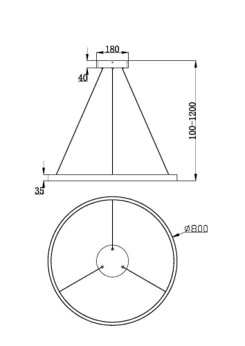 Подвесной светильник Maytoni Rim MOD058PL-L42B3K  фото 2