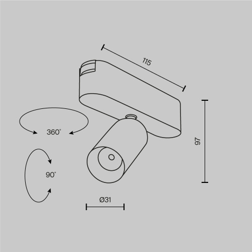 Трековый светильник Technical TR103-1-5W4K-M-W  фото 10