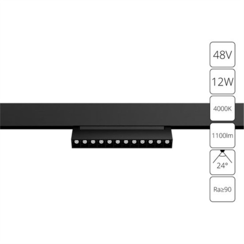 Трековый светодиодный светильник Arte Lamp Linea A4668PL-1BK 