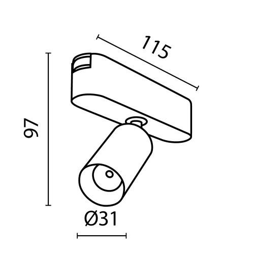 Трековый светильник Technical TR103-1-5W4K-M-B  фото 4