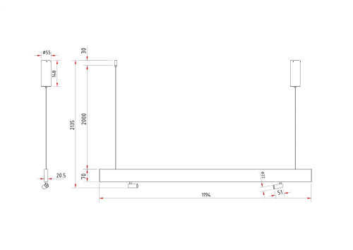 Подвесной светильник Technical P068PL-L27W4K  фото 6