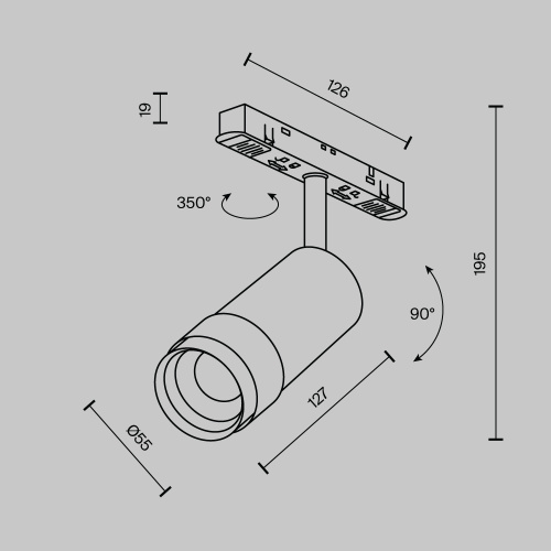 Трековый светильник Technical TR211-1-12W4K-Z-W  фото 10