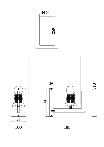 Бра Maytoni Fortano MOD089WL-01BS  фото 6