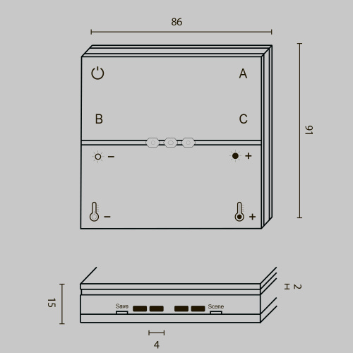 Беспроводная панель управления Technical DRC034-8-B  фото 8