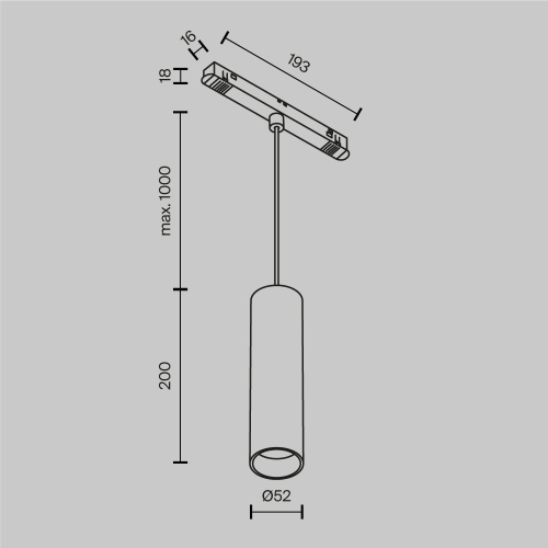 Трековый подвесной светильник Technical TR041-4-12WTW-DD-W  фото 8