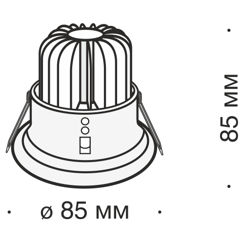 Встраиваемый светильник Technical DL034-2-L8W  фото 2