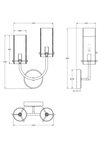 Бра Maytoni Arco MOD223WL-02BS1  фото 3