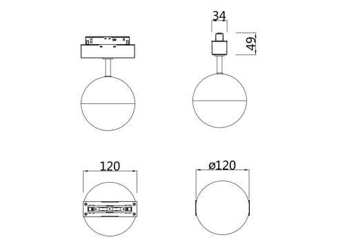 Трековый светильник Technical TR017-2-10W4K-W  фото 4