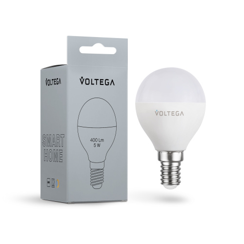 Лампа светодиодная диммируемая Voltega E14 5W 2700К матовая VG-G45E14cct-WIFI-5W 2428  фото 4