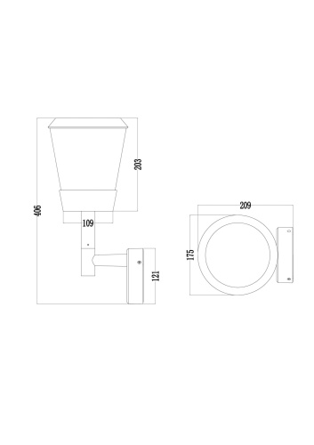 Настенный светильник (бра) Outdoor O039WL-01B  фото 4