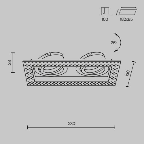 Встраиваемый светильник Maytoni Technical Atom DL003-02-W  фото 9